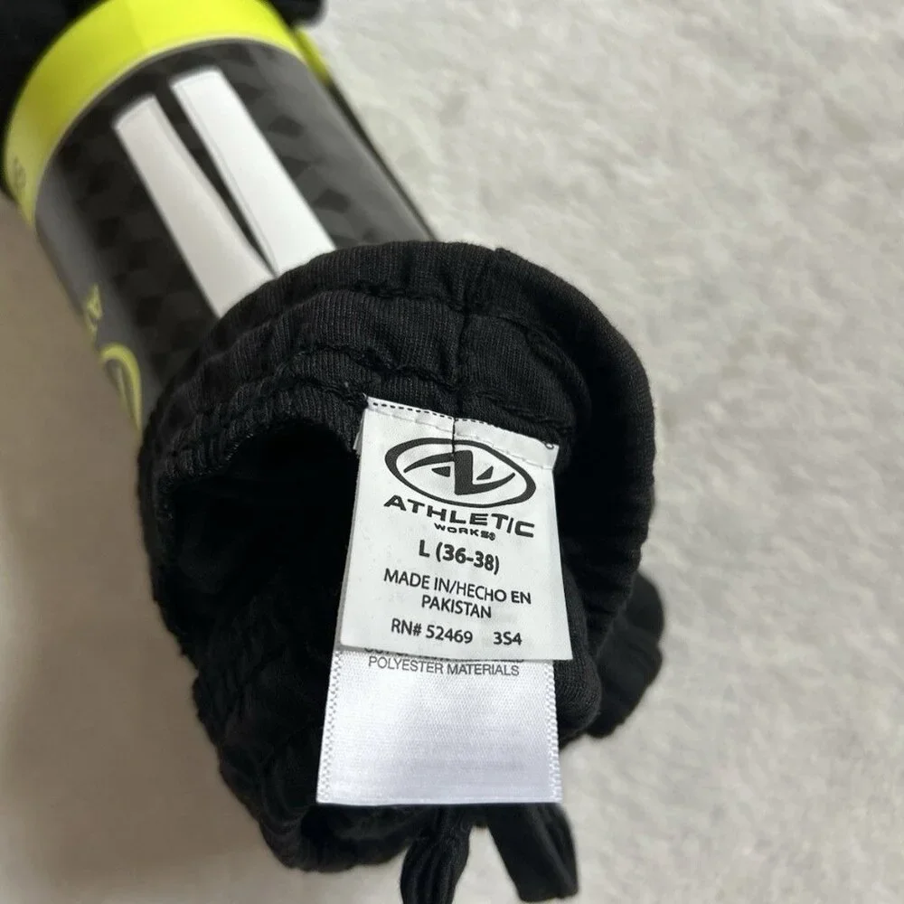 Athletic Works Mens Black Sleep Pant L 36-38 Soft Polyester Elastic Waist - Picture 6 of 6